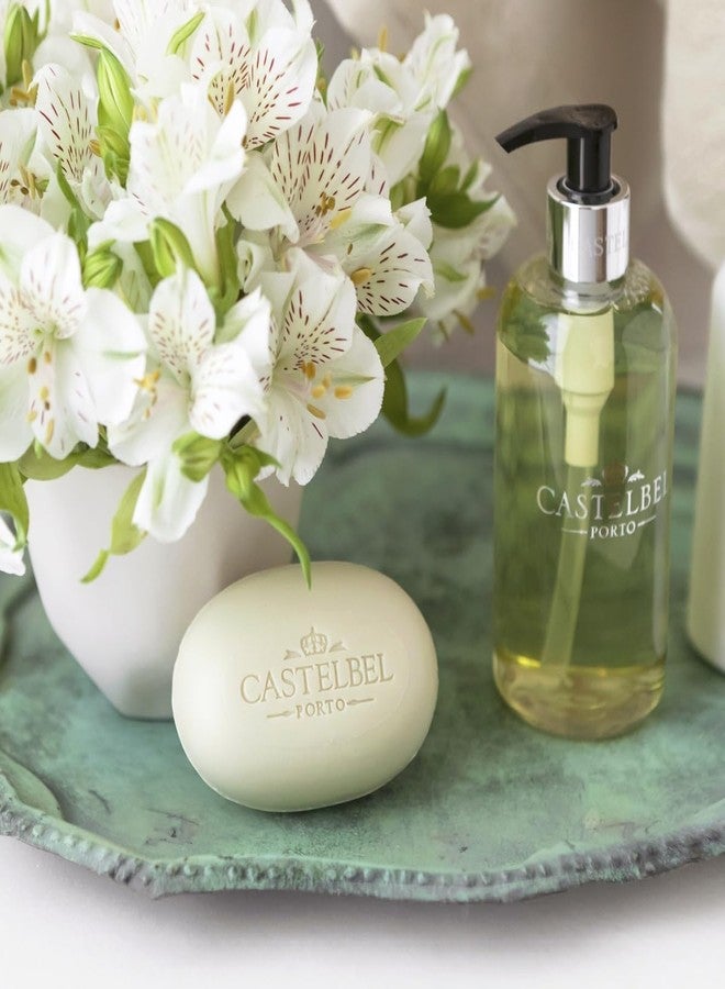 كاستيلبل صابون كاستيلبيل العطري برائحة زهرة الفربينا، عبوة من قطعتين، 150 غرام لكل قطعة، مصنوع من مكونات نباتية، تم اختباره من قبل أطباء الجلدية، مغلف بورق، ألواح استحمام برتغالية مصنوعة يدوياً - Image 4